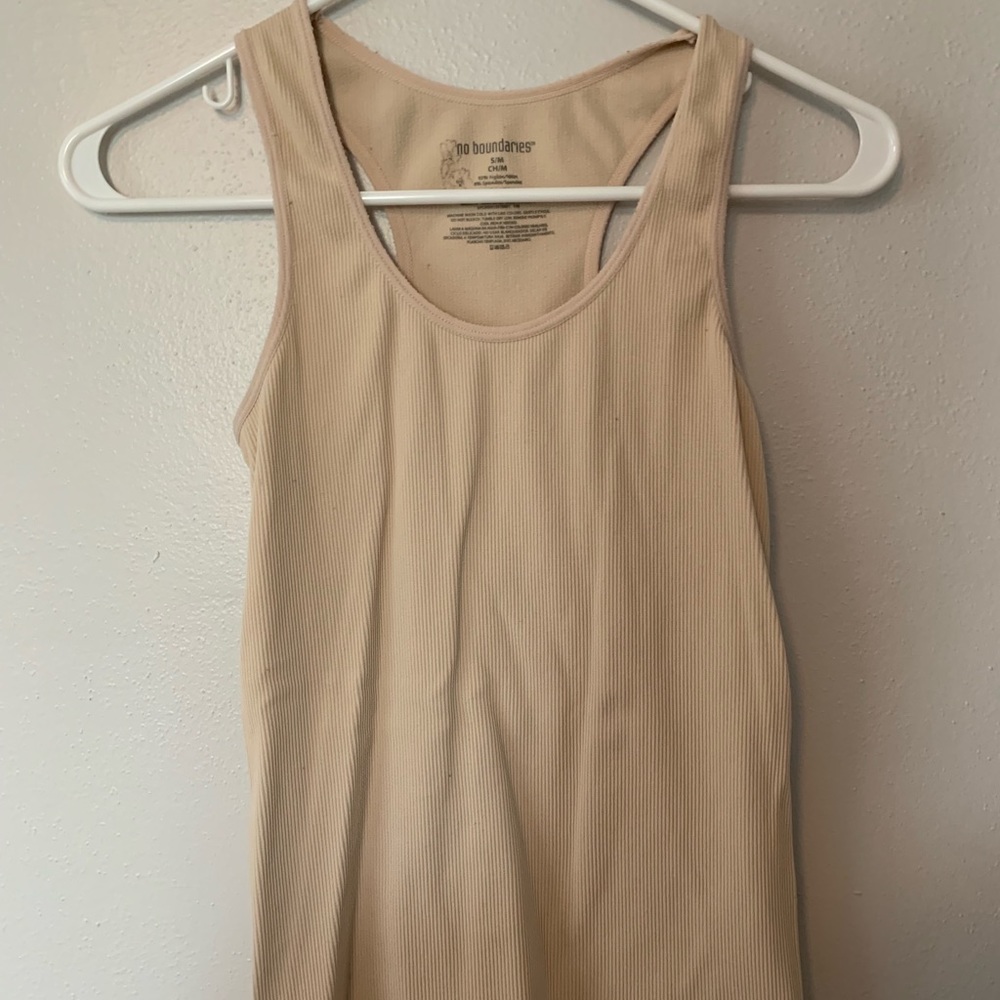 Nude spandex tank